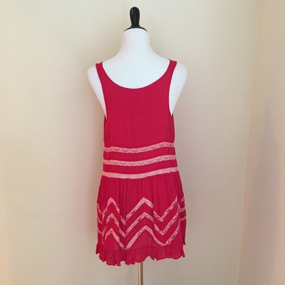 💥CLOSET CLEAN-OUT - MAKE OFFERS💥 Red Free People Intimately Peplum Tank Top - Picture 3 of 4